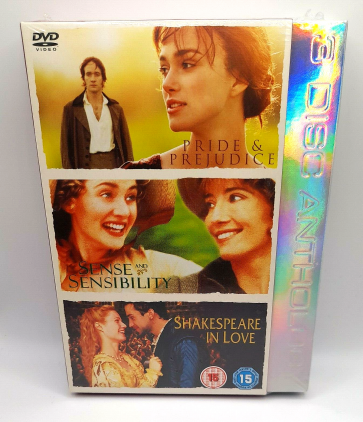 PRIDE AND PREJUDICE/SENSE AND SENSIBILITY/SHAKESPEARE IN LOVE(3DVD) Englihs subs